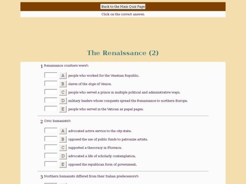 The Renaissance (2) Interactive
