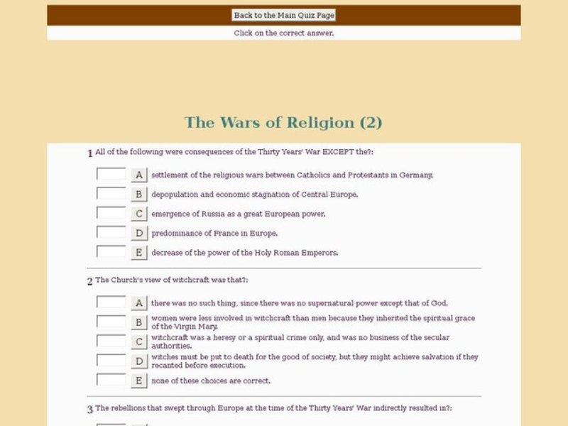 The Wars of Religion (2) Interactive