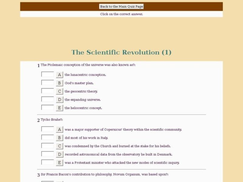 The Scientific Revolution (1) Interactive