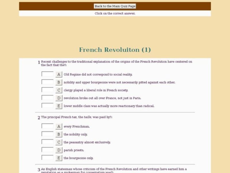 French Revolution (1) Interactive