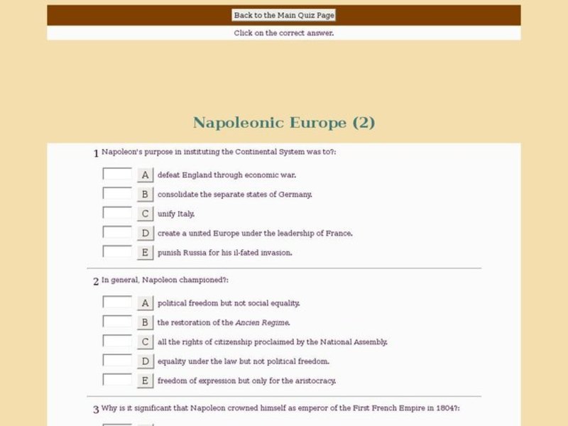 Napoleonic Europe (2) Interactive
