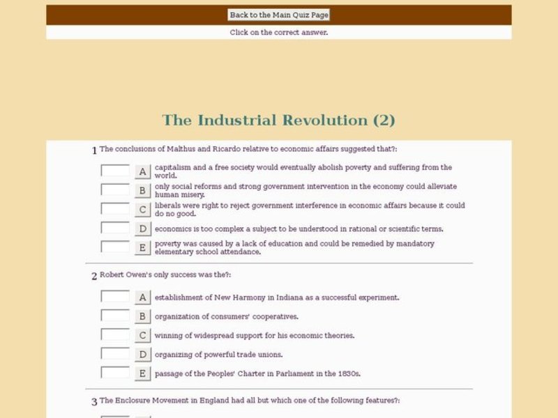 The Industrial Revolution (2) Interactive
