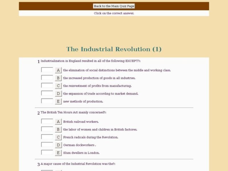 The Industrial Revolution (1) Interactive