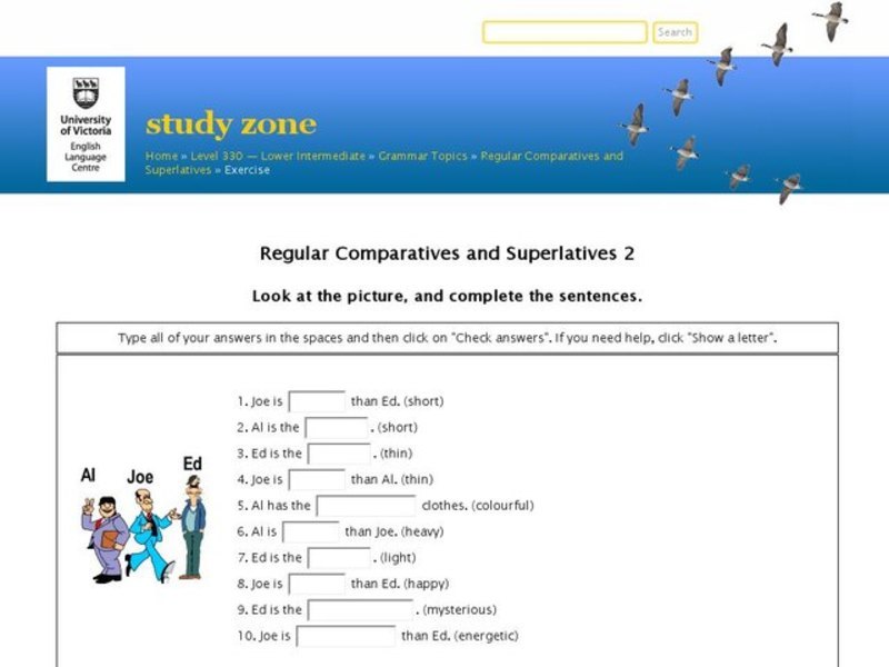 Regular Comparatives and Superlatives  2 Interactive