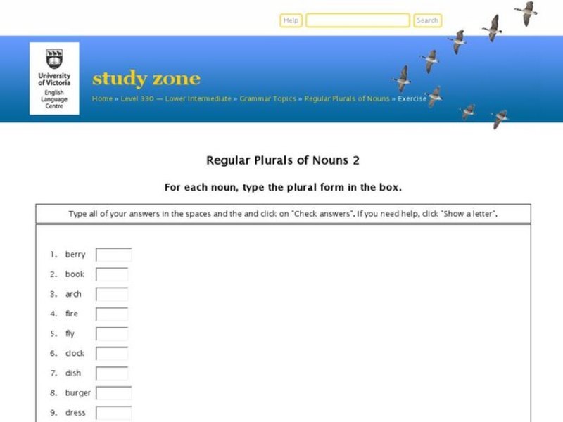 ESL: Regular Plurals of Nouns Interactive