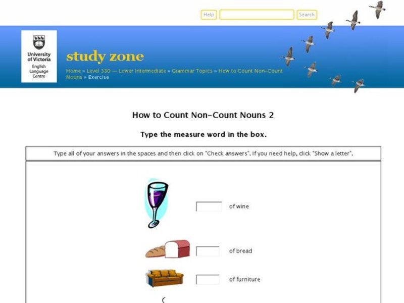 How to Count Non-Count Nouns 2 Interactive