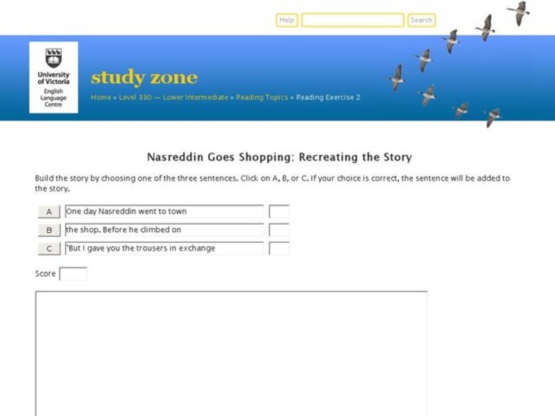 Nasreddin Goes Shopping Exercise1 Interactive