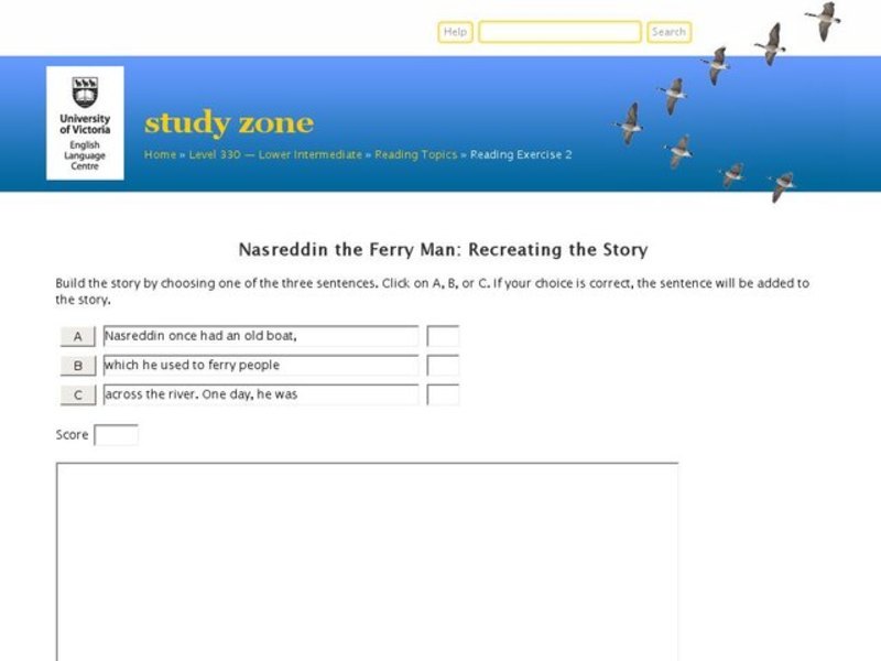 Story Building: Nasreddin the Ferry Man Interactive