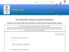 The Carpet-Fitter: Exercise on Gerunds and Infinitives Interactive