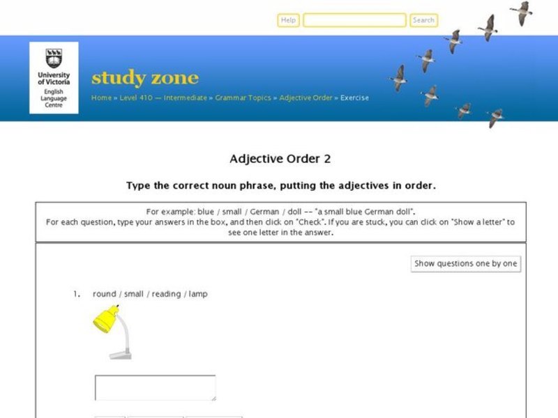 Grammar: Adjective Order 2 Interactive