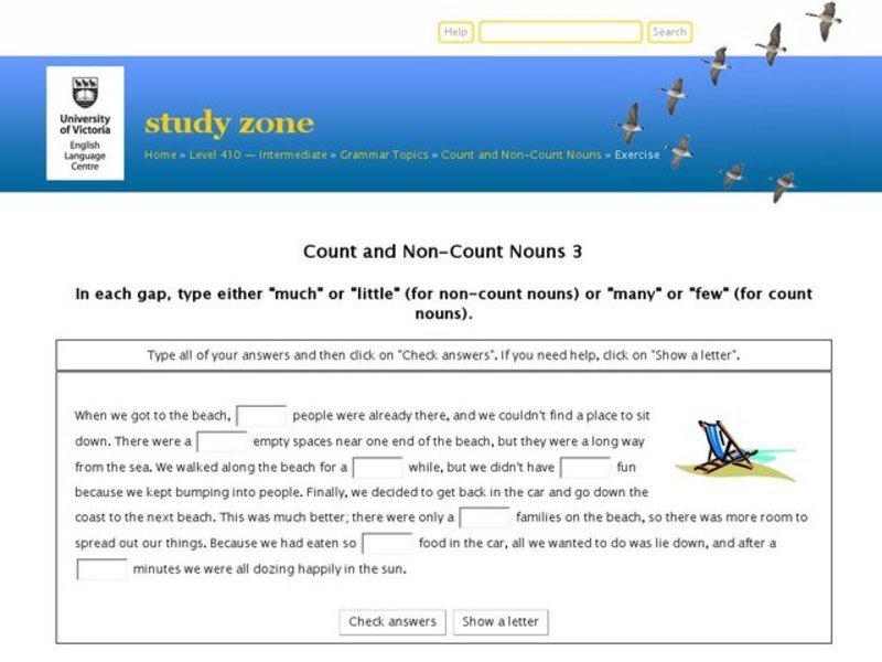 Cloze Exercise:  Using Qualifiers Interactive