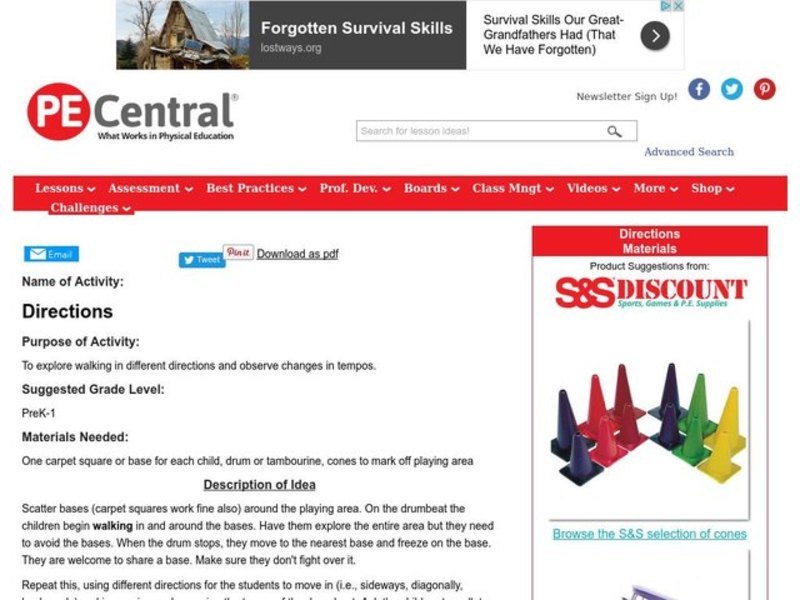 Directions Lesson Plan