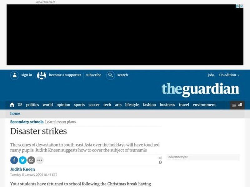 Disaster Strikes Lesson Plan