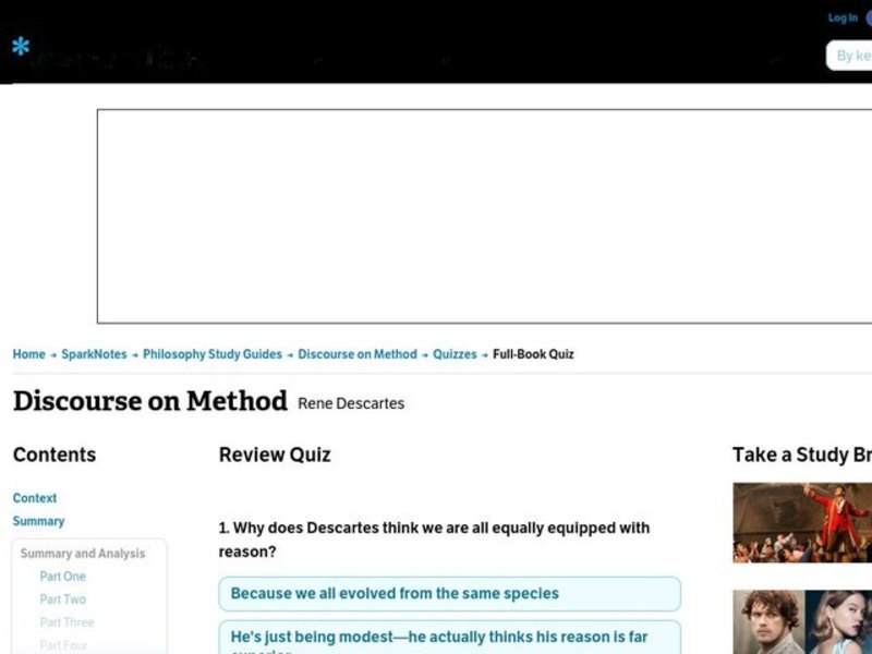 Discourse on Method Interactive