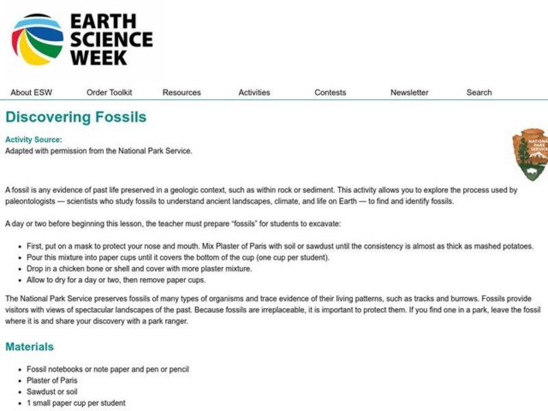 Discovering Fossils Lesson Plan