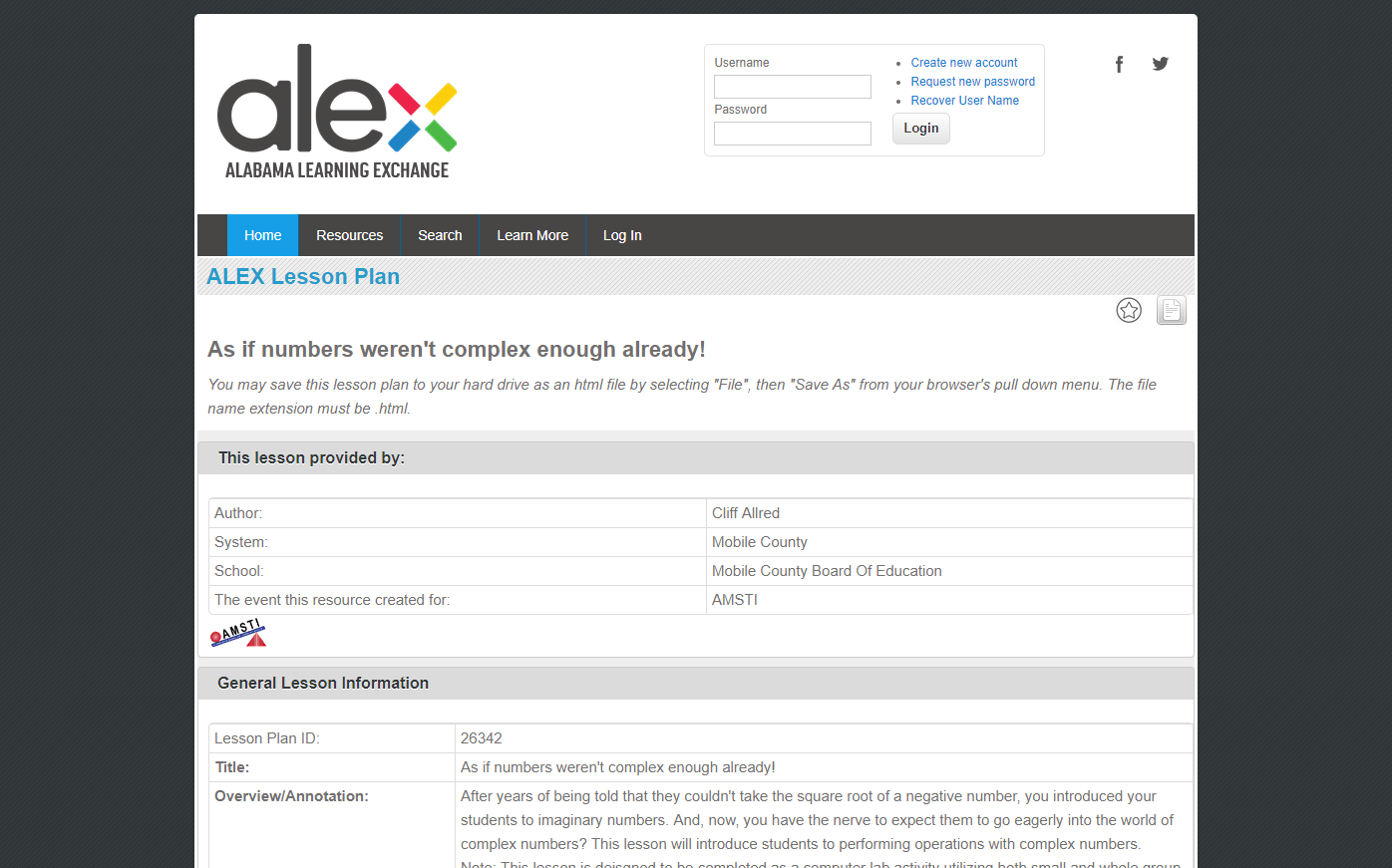 As If Numbers Weren't Complex Enough Already! Lesson Plan