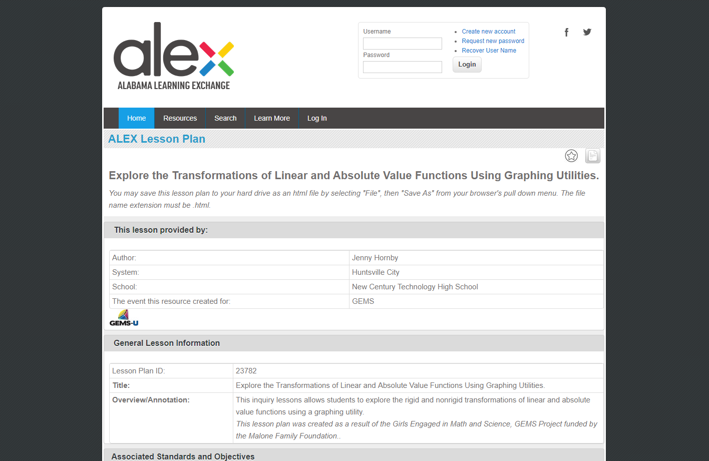 Explore the Transformations of Linear and Absolute Value Functions Using Graphing Utilities Lesson Plan