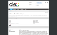 Battle to the Death: Adding Integers Lesson Plan