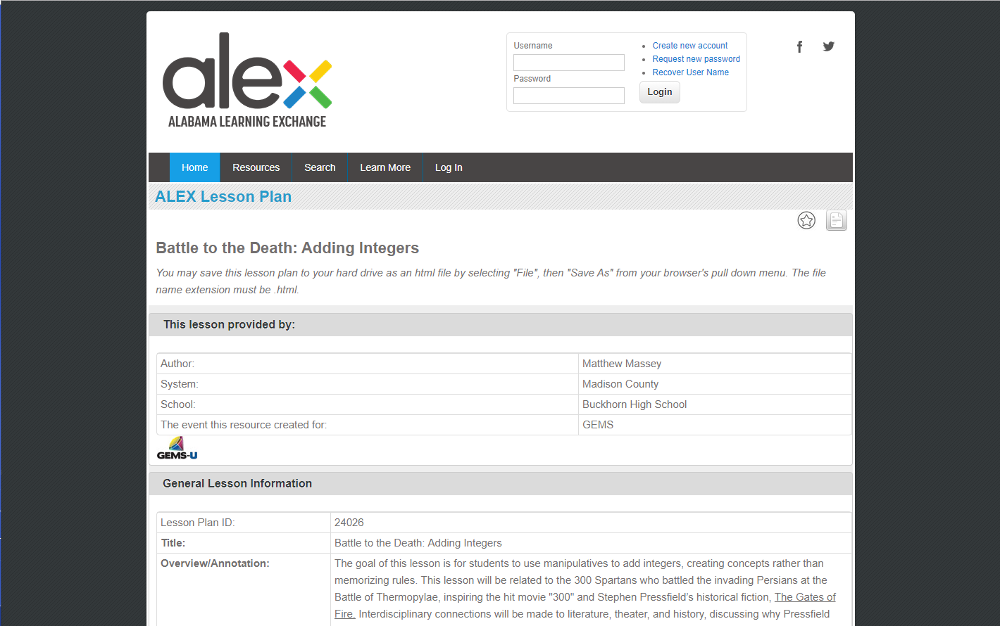 Battle to the Death: Adding Integers Lesson Plan