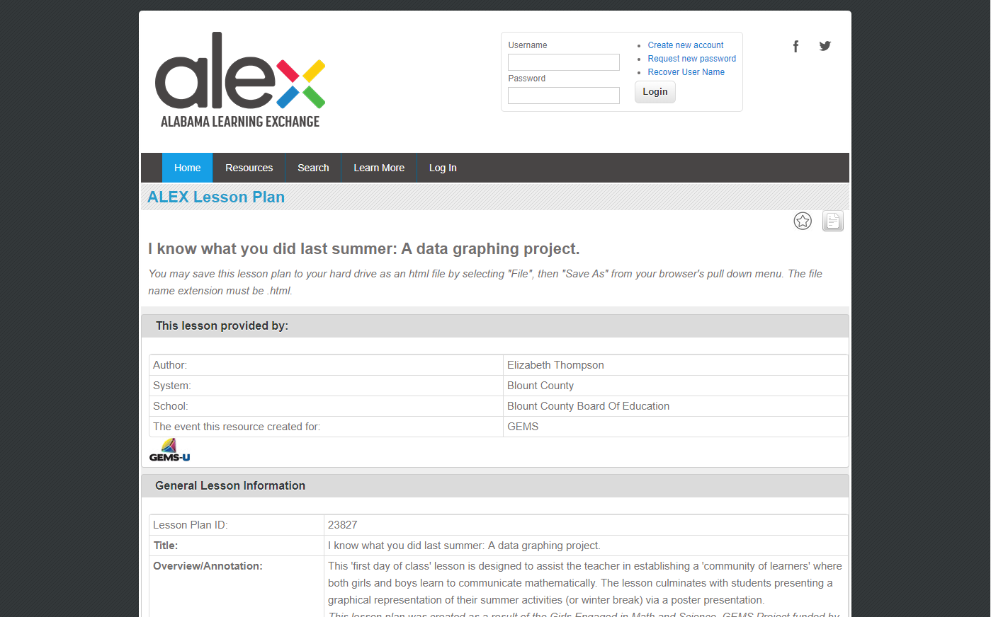 I Know What You Did Last Summer: A Data Graphing Project Lesson Plan