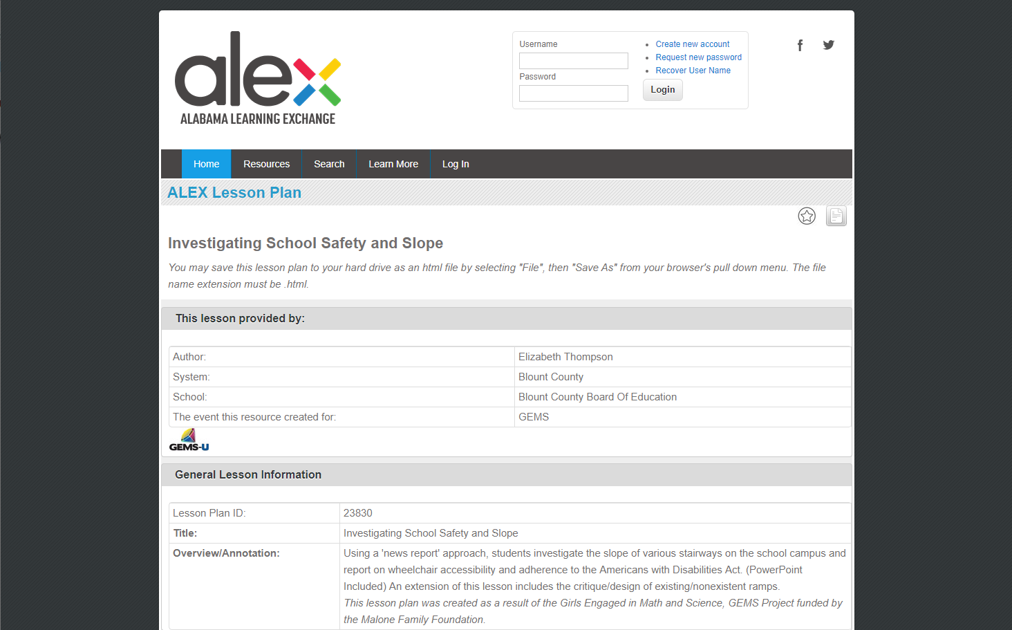 Investigating School Safety and Slope Lesson Plan
