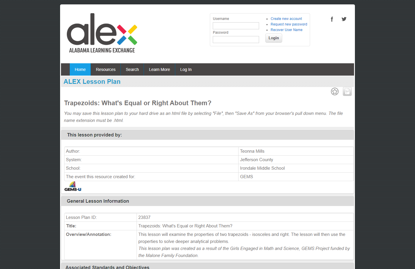 Trapezoids: What's Equal or Right About Them? Lesson Plan