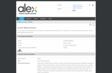 Cosmic Measurements Lesson Plan