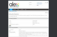 Writing Word Equations Lesson Plan