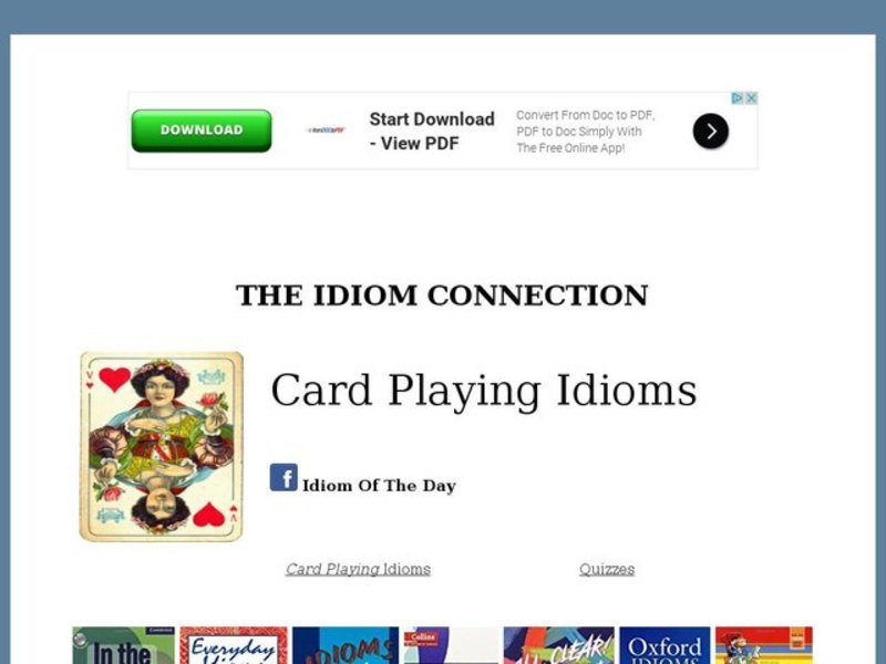 Idiom Quizzes-Cards Interactive