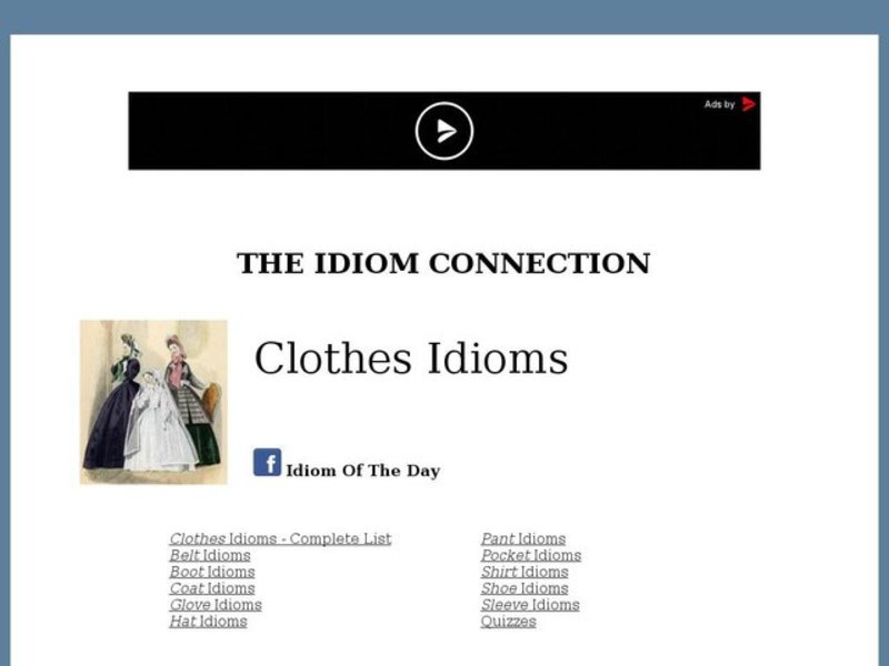 Idiom Quizzes - Clothes Interactive
