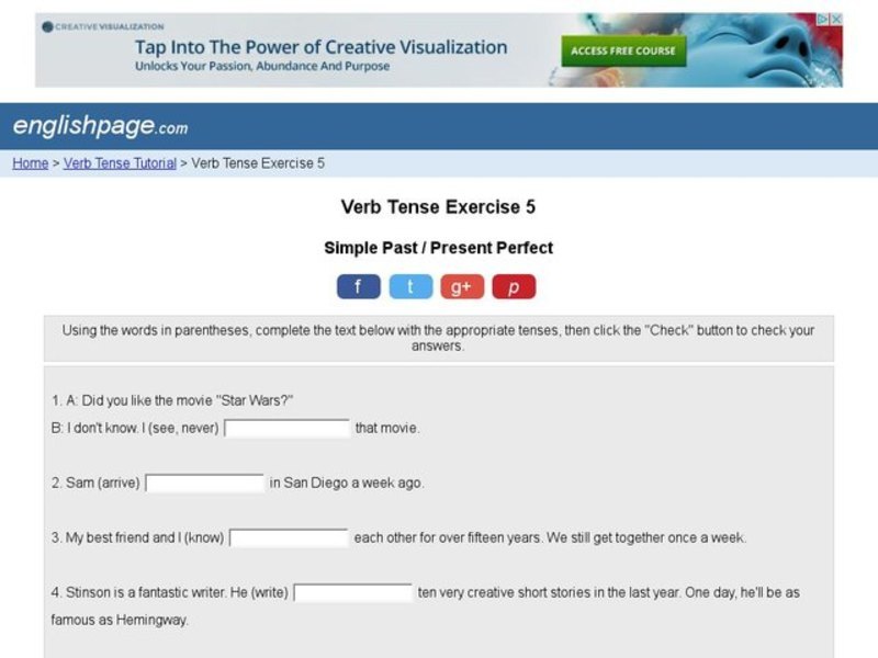 Simple Past/Present Perfect Interactive