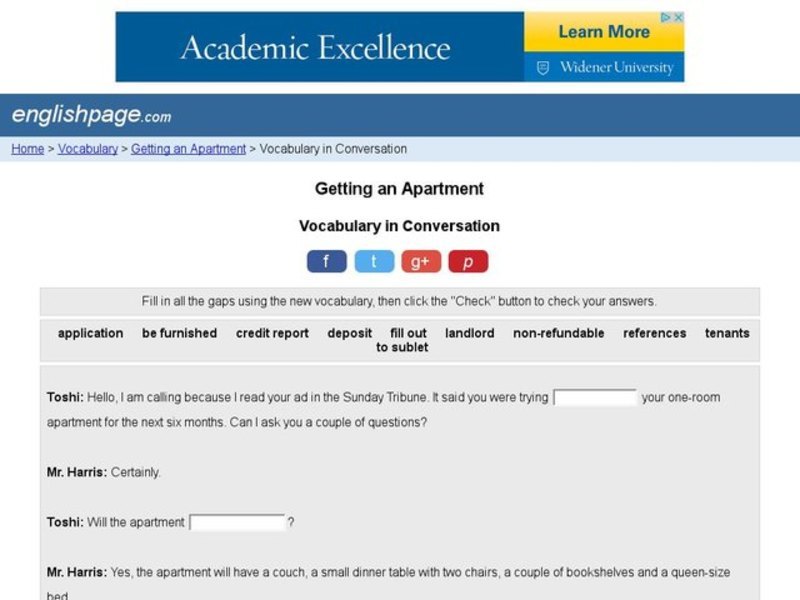 Getting an Apartment Interactive