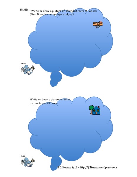 Distractions Worksheet