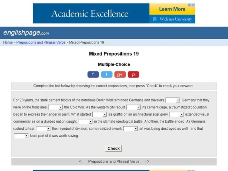 Mixed Prepositions 19 Interactive