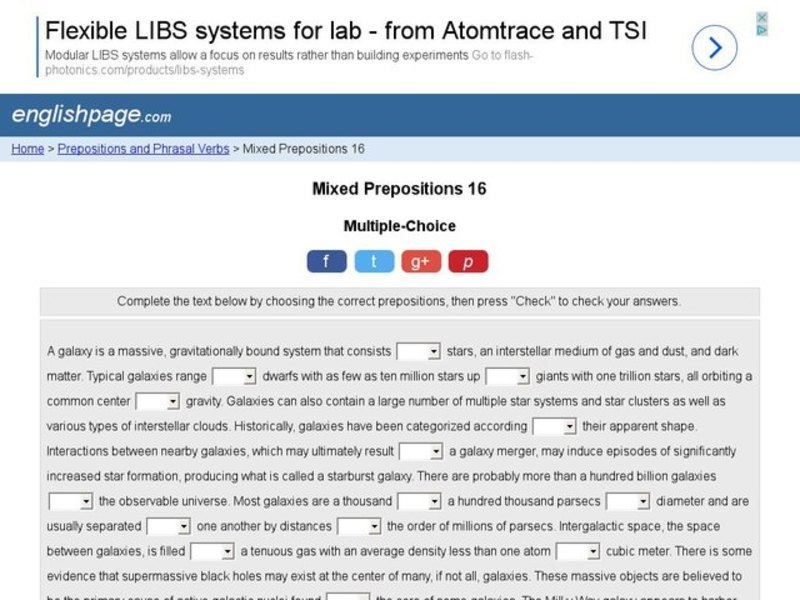 Mixed Prepositions Interactive