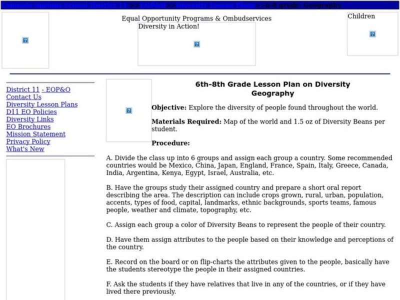 Diversity Geography Lesson Plan