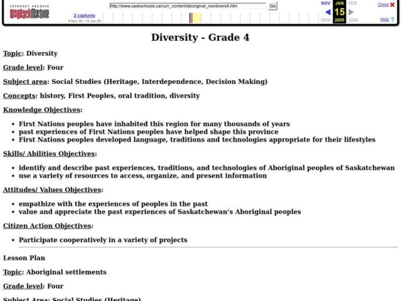 Diversity Lesson Plan