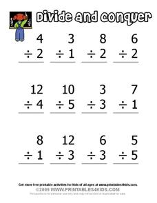 Divide and Conquer Worksheet