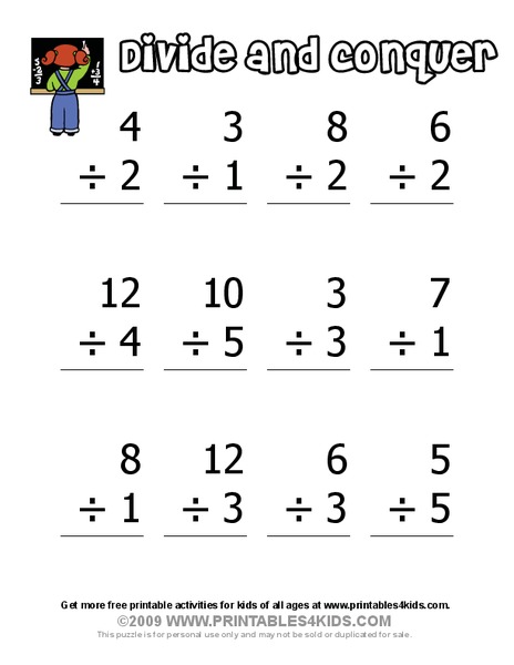 Divide and Conquer Worksheet