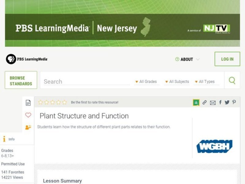 Plant Structure and Function Lesson Plan