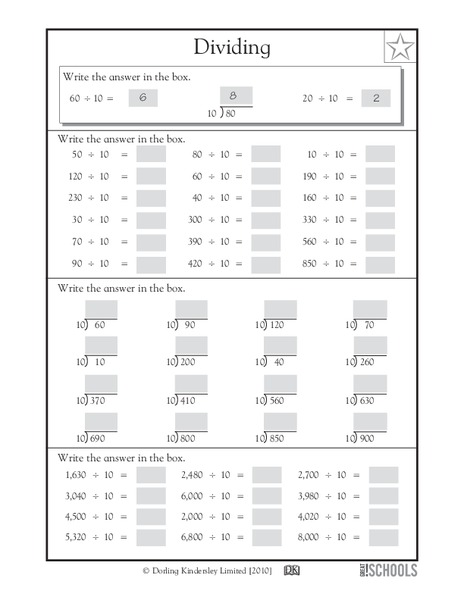 Dividing Worksheet