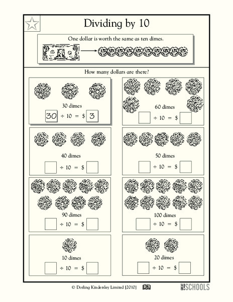 Dividing by 10 Worksheet