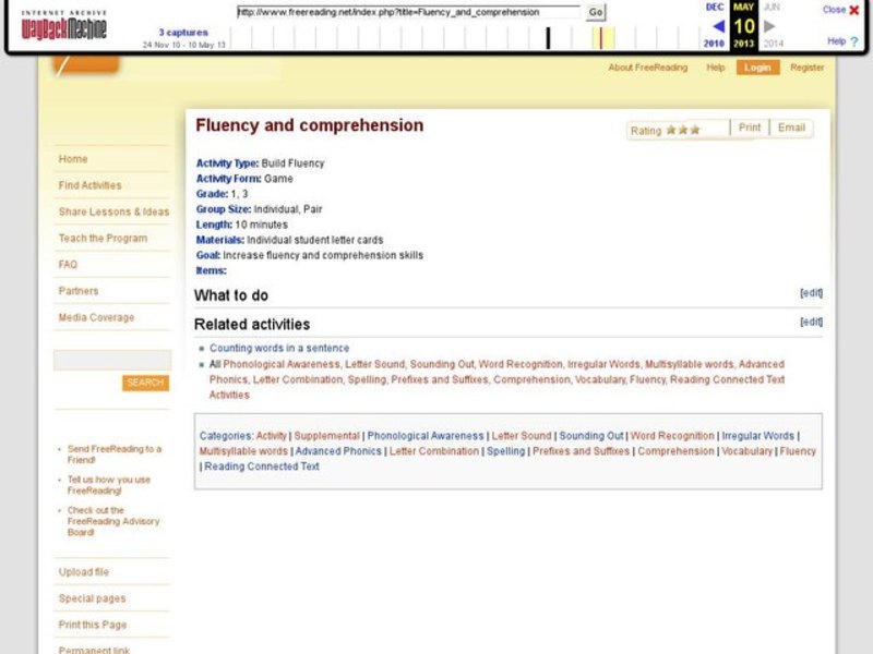 Fluency and Comprehension Lesson Plan