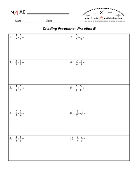 Dividing Fractions Lesson Plan