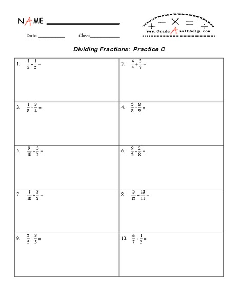 Dividing Fractions Lesson Plan