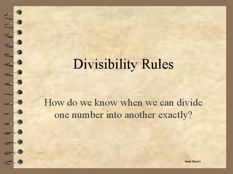 Divisibility Rules PPT