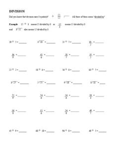 Division Worksheet