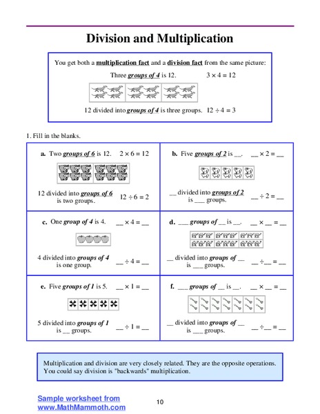 Division and Multiplication Lesson Plan