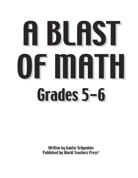 A Blast of Math Worksheet
