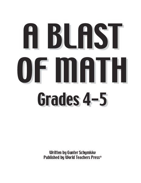 A Blast of Math Worksheet